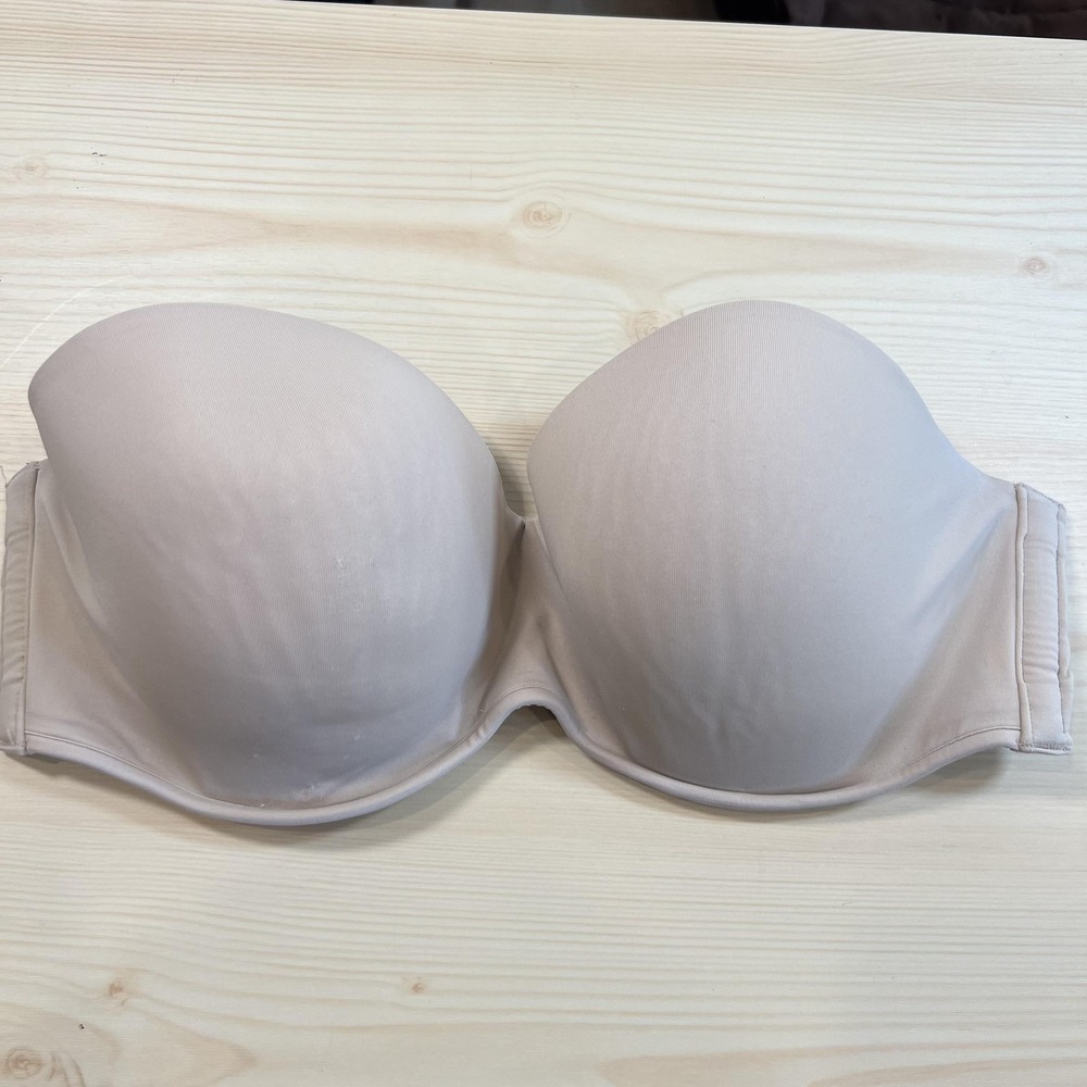 Cacique Boost Multi-Way Strapless Bra Womens 40DD Beige Push Up Underwire Padded